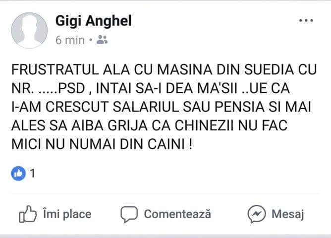 Postare șocantă a viceprimarului Alexandriei, Gică Anghel: "Chinezii nu fac mici numai din câini"