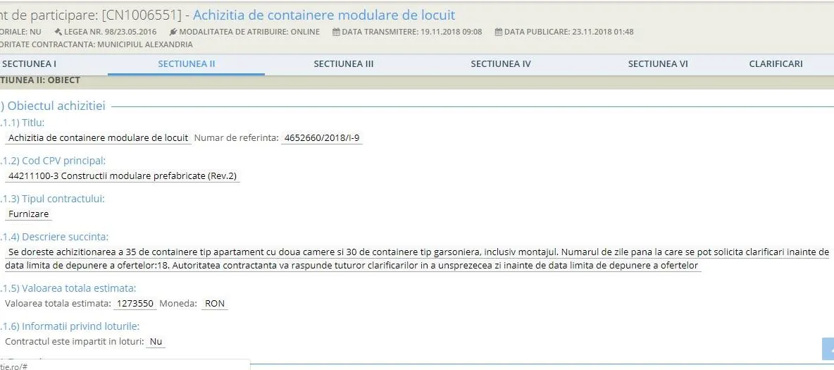 Primăria Alexandria pregătește containere pentru...romi