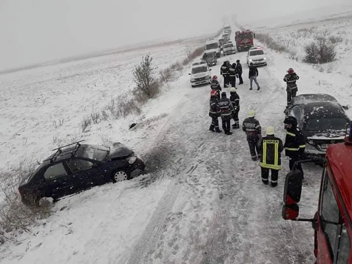 Probleme în traficul rutier din Teleorman, din cauza vremii