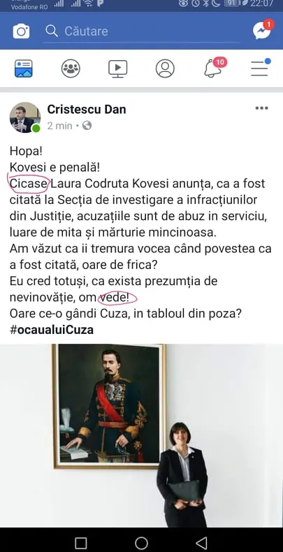 Atac analfabet la adresa lui Kovesi, din partea președintelui Consiliului Județean Teleorman