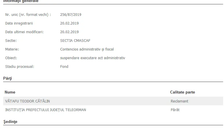 Un liberal a dat în judecată Prefectura Teleorman pentru că l-a destituit din funcția de consilier județean