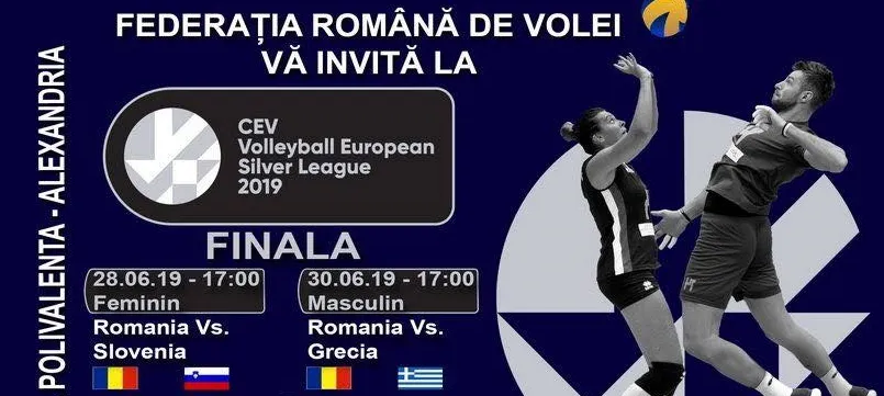 Finalele echipelor naționale de volei (feminin și masculin) se vor disputa la Alexandria