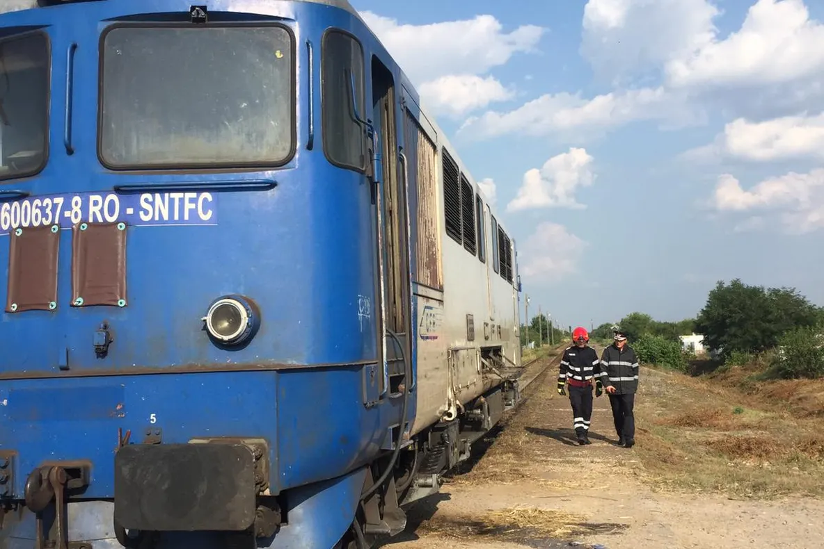 Incendiu minor la o locomotivă ce tranzita localitatea Buzescu