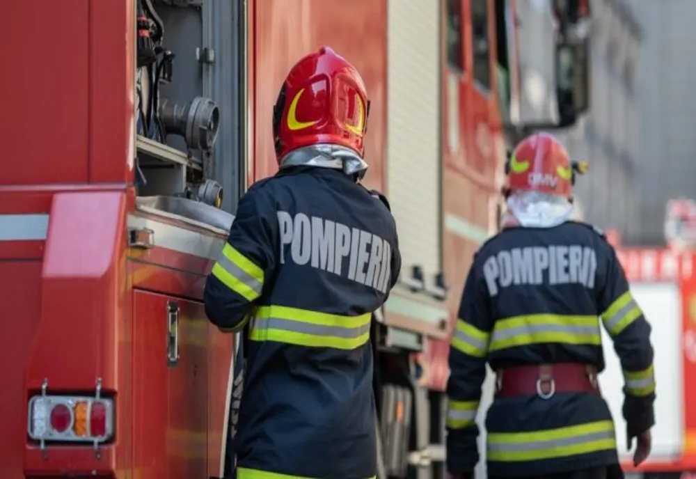 INCENDIU în Teleorman. Arde o hală de producţie peleţi