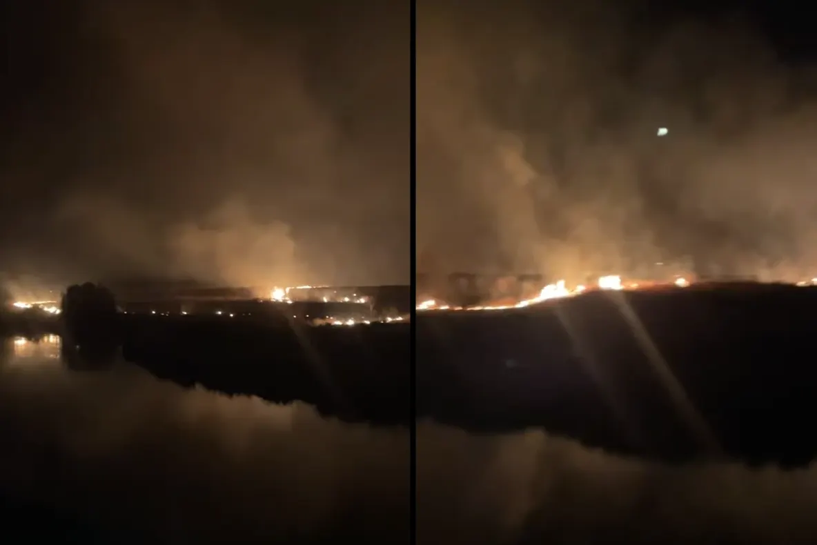 Incendiu devastator în județul Teleorman. Circulația a fost restricționată – VIDEO