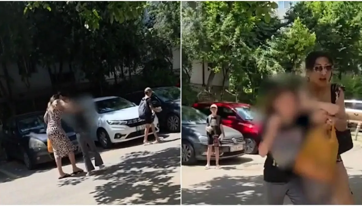 Scene șocante pe o stradă din Constanța! O mamă, filmată în timp ce își lovea copilul. Ce le-a spus martorilor