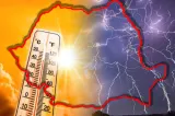 România, între vijelii și caniculă.Cod galben de ploi în mai multe județe din nord și centru, temperaturi extreme în sud. HĂRȚILE ANM