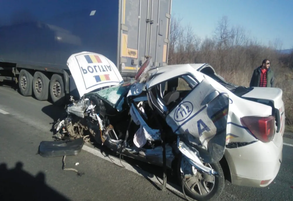 Polițist din Teleorman ajuns în stare gravă la spital în urma unui grav accident pe DN 6, la Buchin VIDEO
