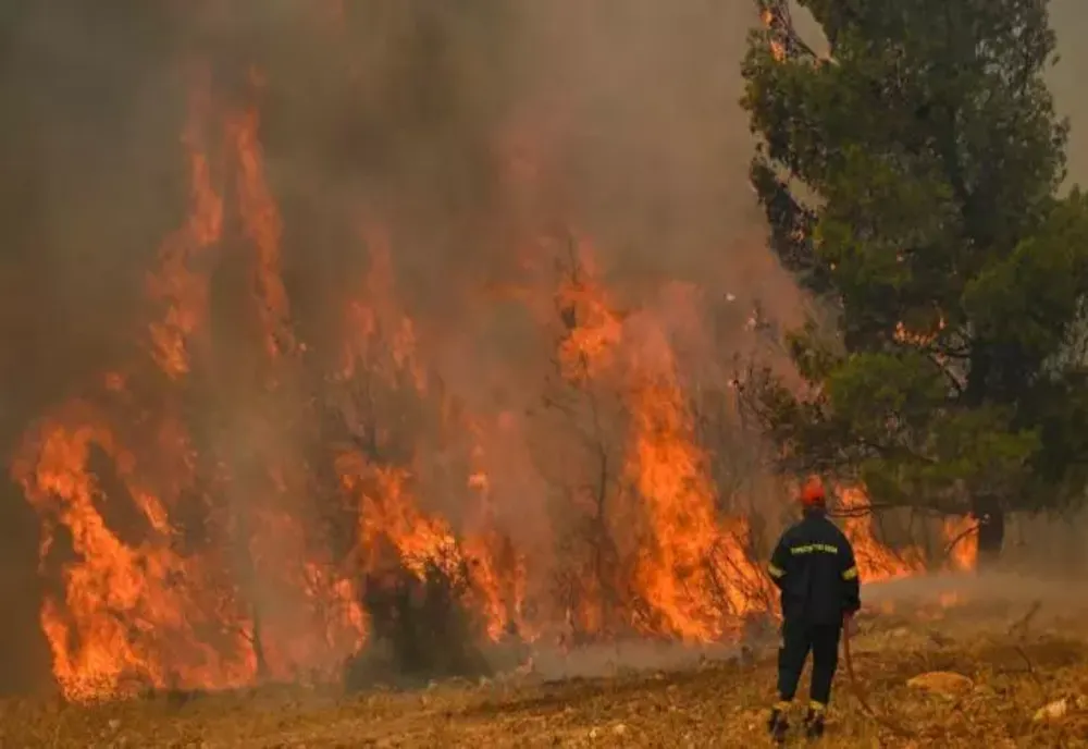 Incendii Grecia. Zeci de mii de turiști, între care și români, evacuați de urgență. Cea mai mare misine de salvare. Flăcările uriașe, vizibile din Albania - VIDEO