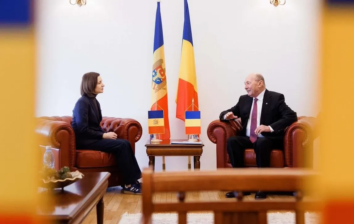 Maia Sandu și Traian Băsescu. FOTO: Facebook / Maia Sandu