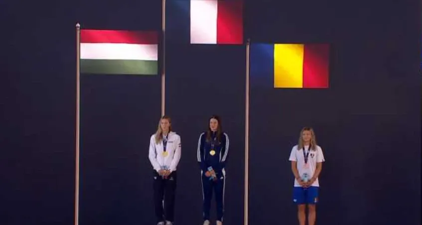 Aissia Prisecariu pe podium Foto: CSM Constanța﻿/facebook