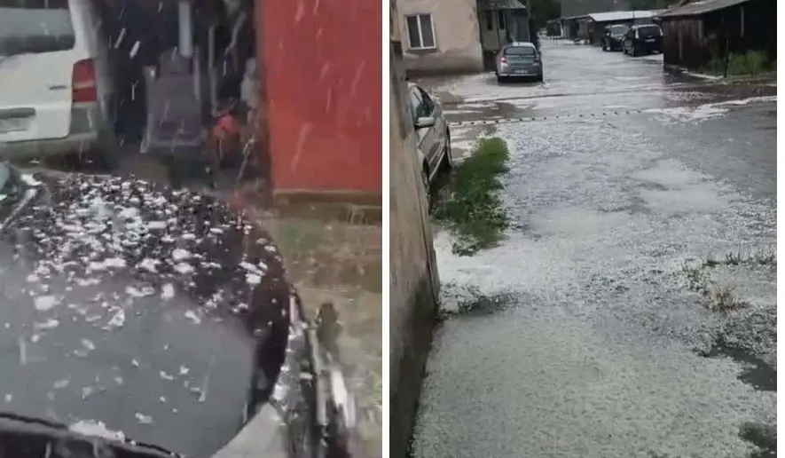 Ploaie cu grindină în Bihor