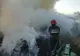 Incendiu devastator la Smârdioasa: 5 tone de baloți de paie au ars!