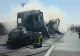 Accident grav în Caraș-Severin. Două vehicule au luat foc, un șofer ar putea fi mort